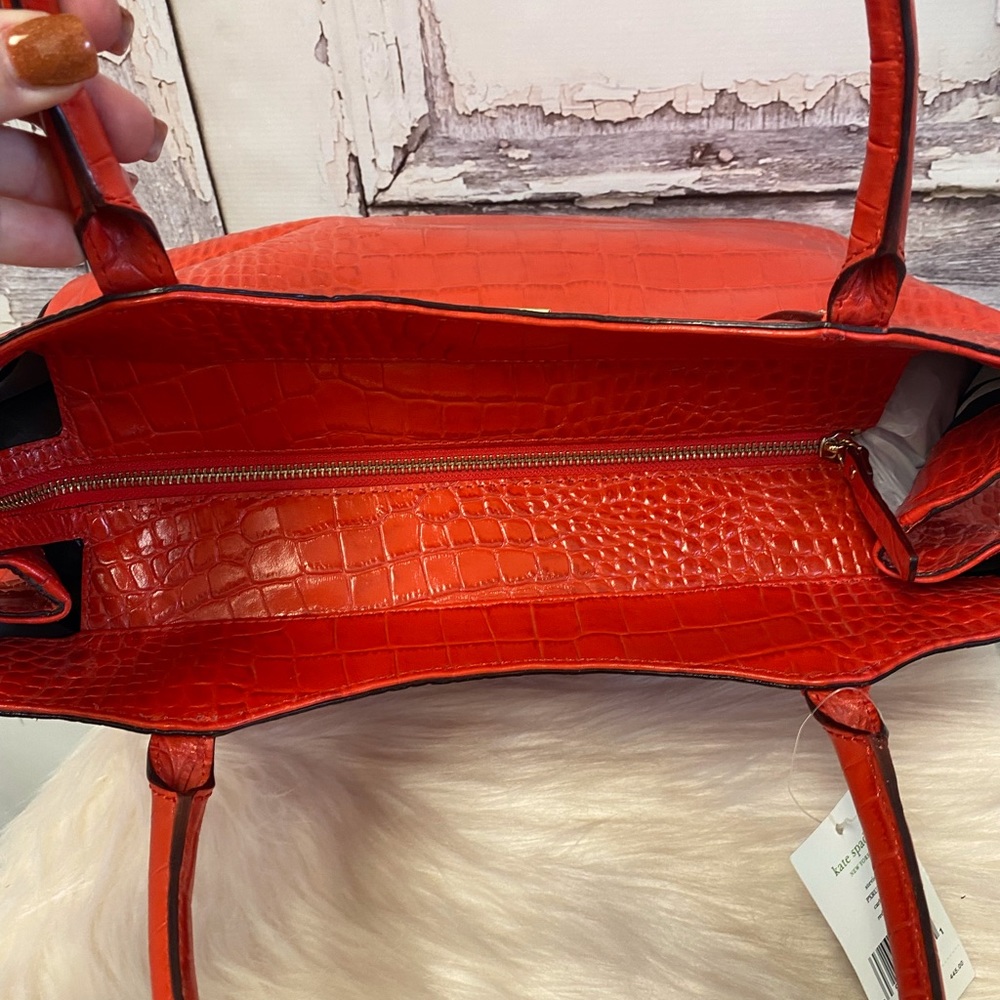 Kate Spade NY Stevie Carlsbad Red Large Satchel NWT - Picture 6 of 12